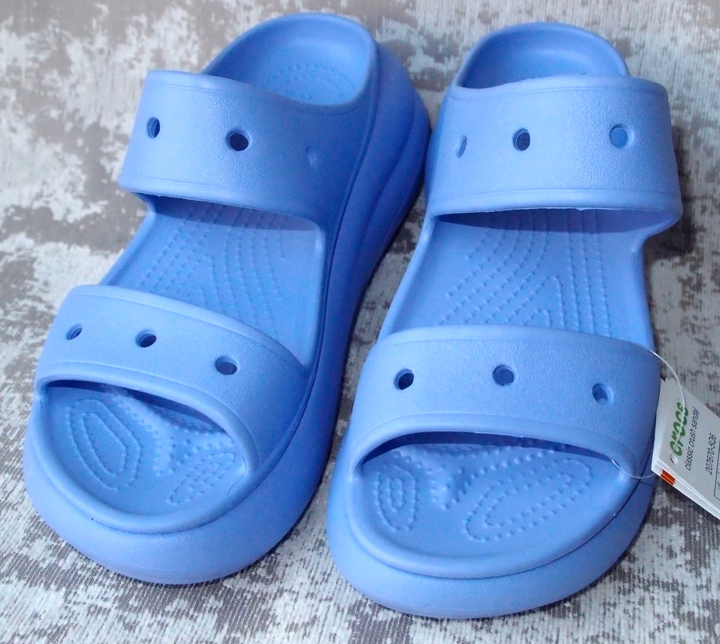 Crocs Classic Crush Sandal Platform Slides Wedge ❤️ Moon Jelly ❤️NWT SIZE 8❤️2