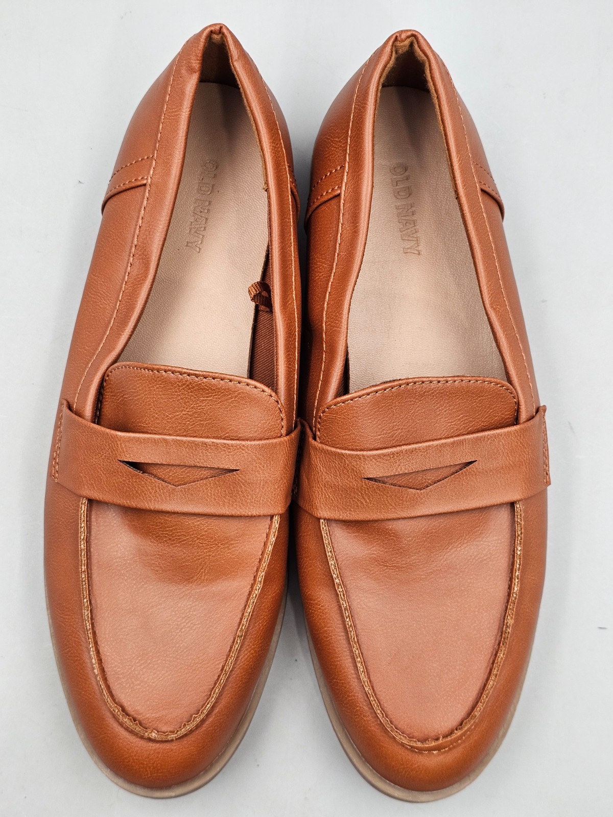 Old Navy Modern Loafer Women’s Size 9 Cognac Brown Penny Loafer Flat Slip On