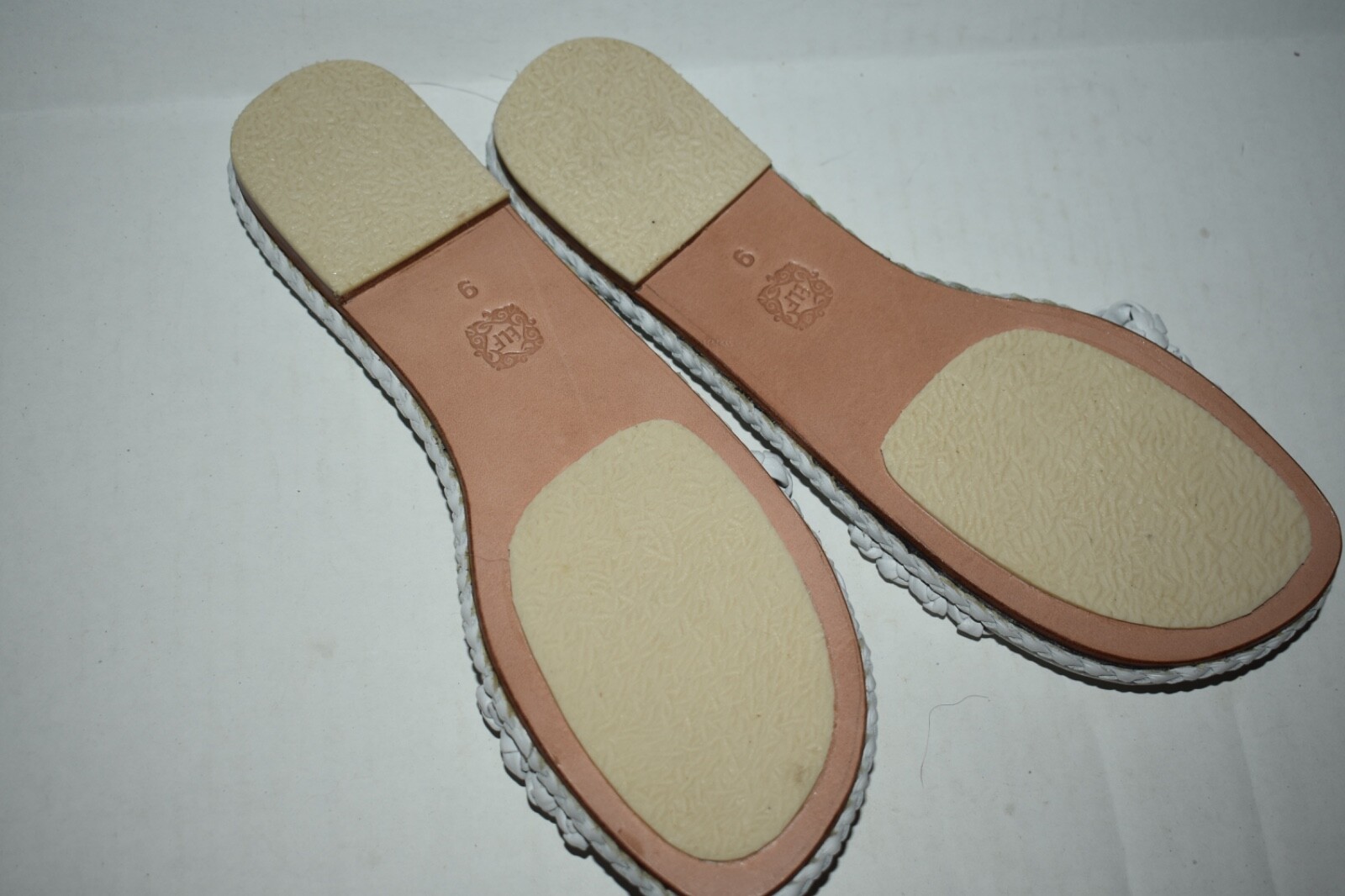 Bali ELF Braided Iris Slide White Leather Sandals Size 9 Handmade New