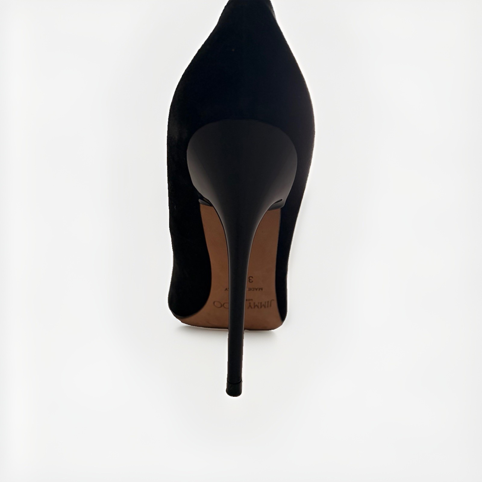 Jimmy Choo Romy 100 Black Suede Pointed Toe Pumps Heels EU 35.5 US 5.5 NWOB