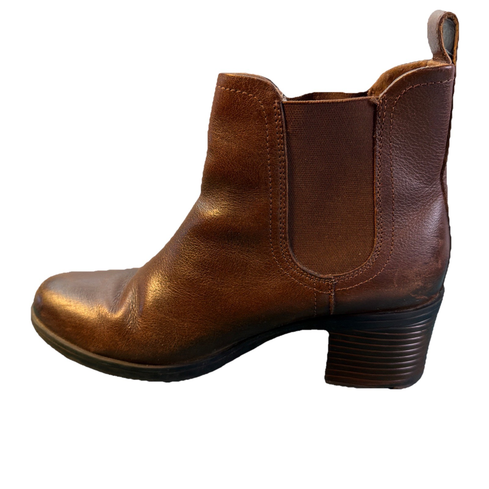 Clarks Mariella Brown Leather Chelsea Boots Womans 8