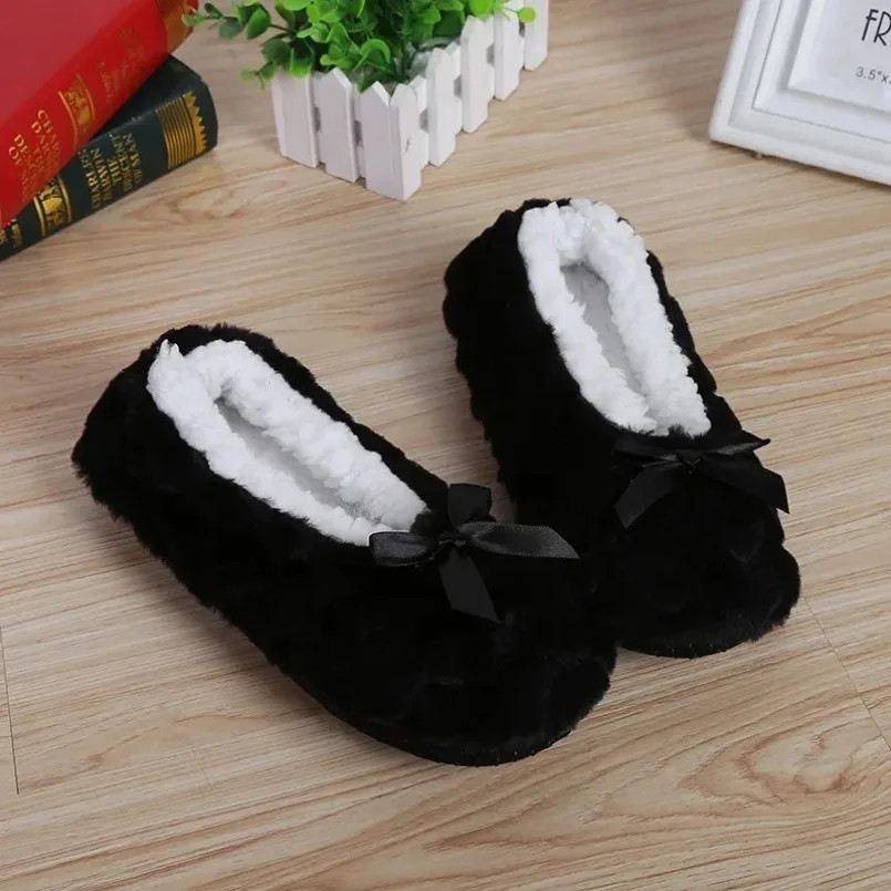 Home Slipper Womens Winter Faux Fur Plush Grip Soft Sole Cute Funny Indoor hairy