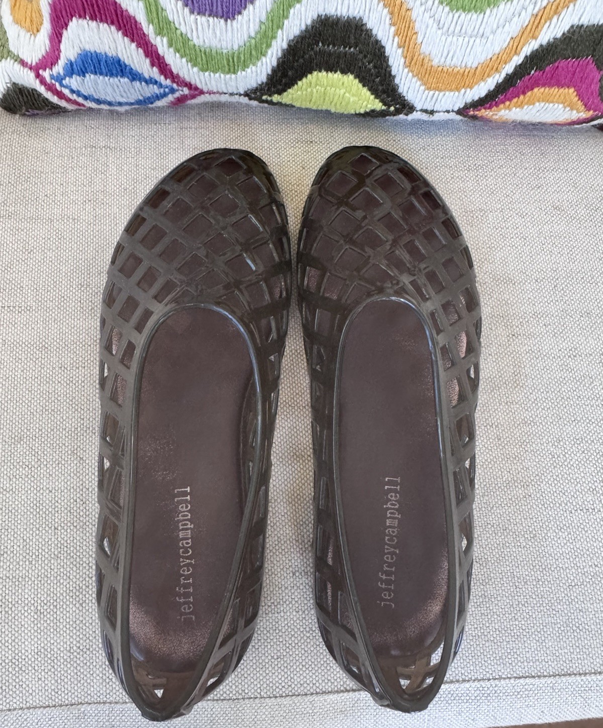 Size 7 Jeffrey Campbell Mocha Brown Jellz Jelly Flats