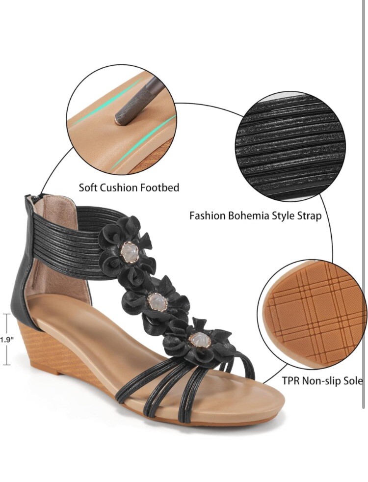New Sandals Women’s Wedge Sandals New Without Box Size 6.5 (see Description)