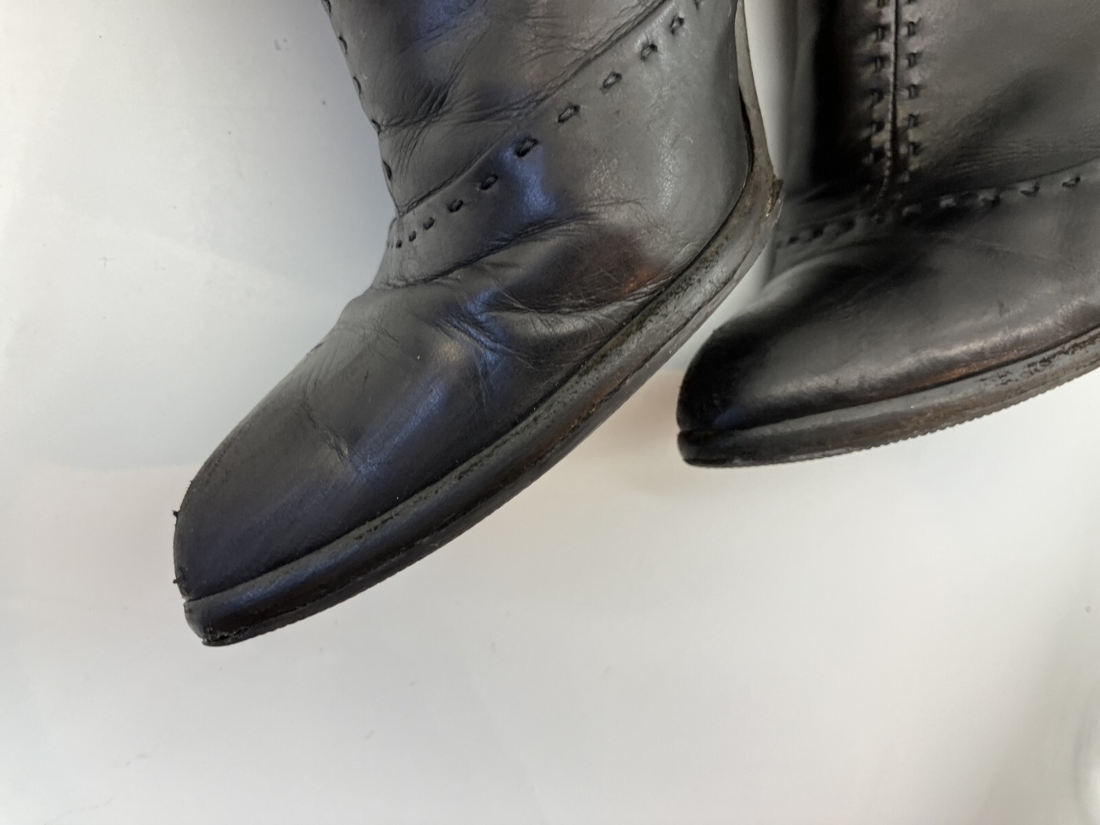LOUIS VUITTON leather long boots black (EU 35.5)(US 5.5)(22.5 cm)(8.86 inch)…