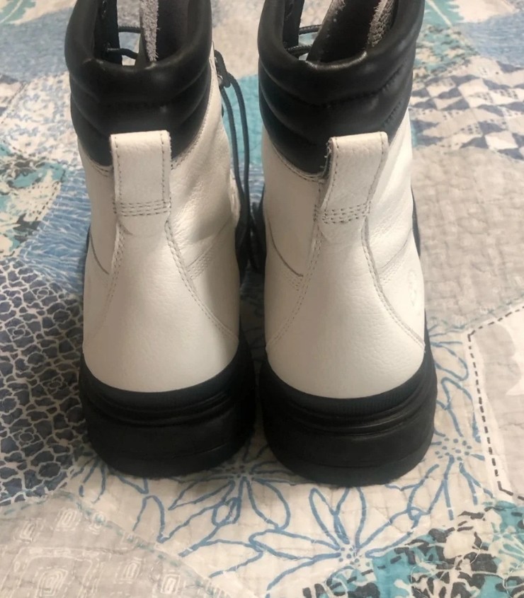 Timberland Ray City White Leather «Combat» Boots Size 8.5