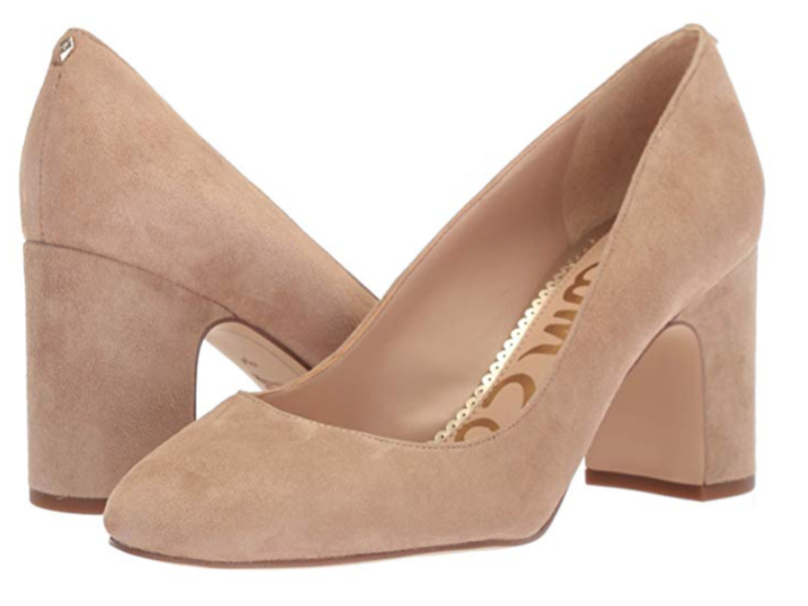 SAM EDELMAN Women’s Junie Round Toe Slip-On Pumps Oatmeal Suede US Size 6.5, 9.5