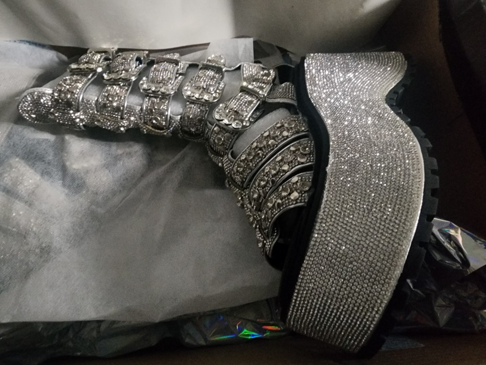Platform Sandals Size 5M, Club, Doll’s Kill Platform Western Bling Gladiators