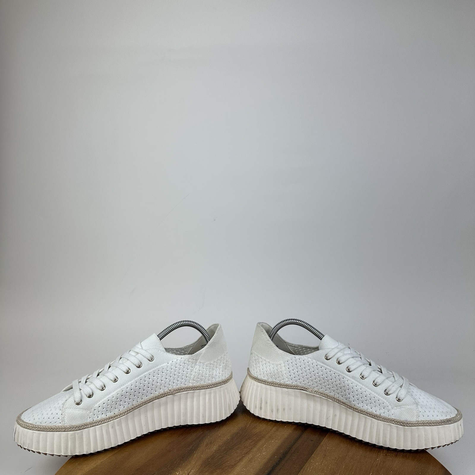 Womens Steven New York Denna White Knit Platform Casual Sneakers Shoes Size 9.5