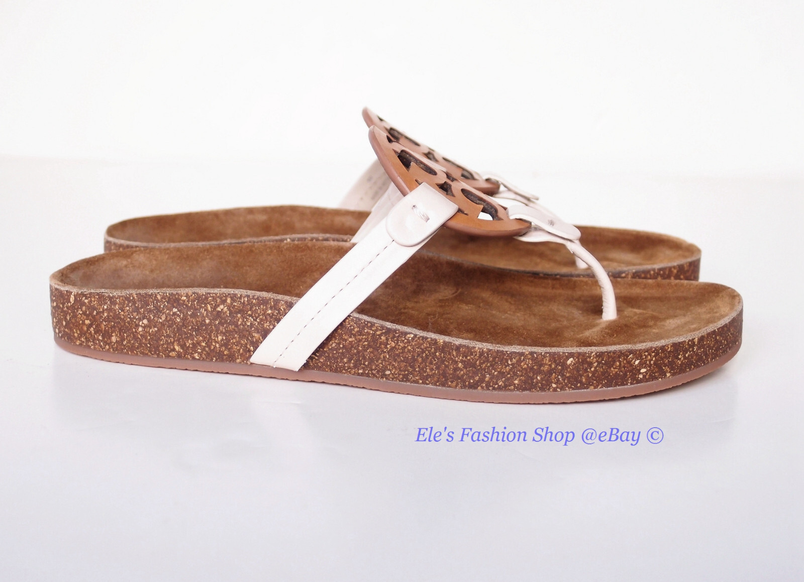 NIB Tory Burch Miller Cloud Sandal Cream Caramel US 6 6.5 7 7.5 8 8.5 9 9.5 10
