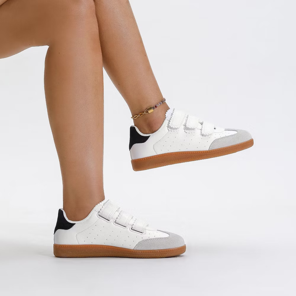 Berness Women Blake Triple-Strap Gum Sole Sneakers Black 9