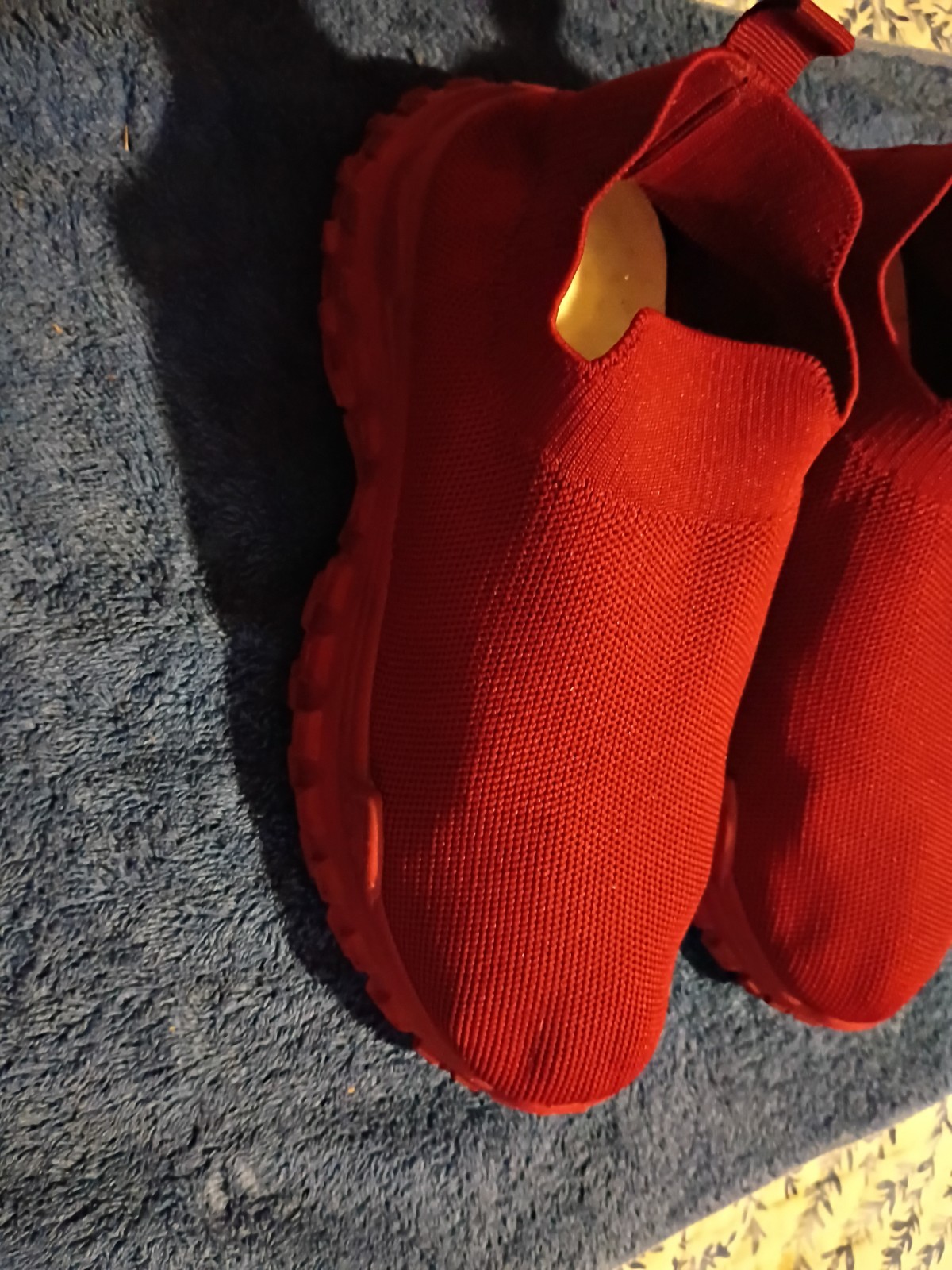 womens burgundy knit sock sneakers