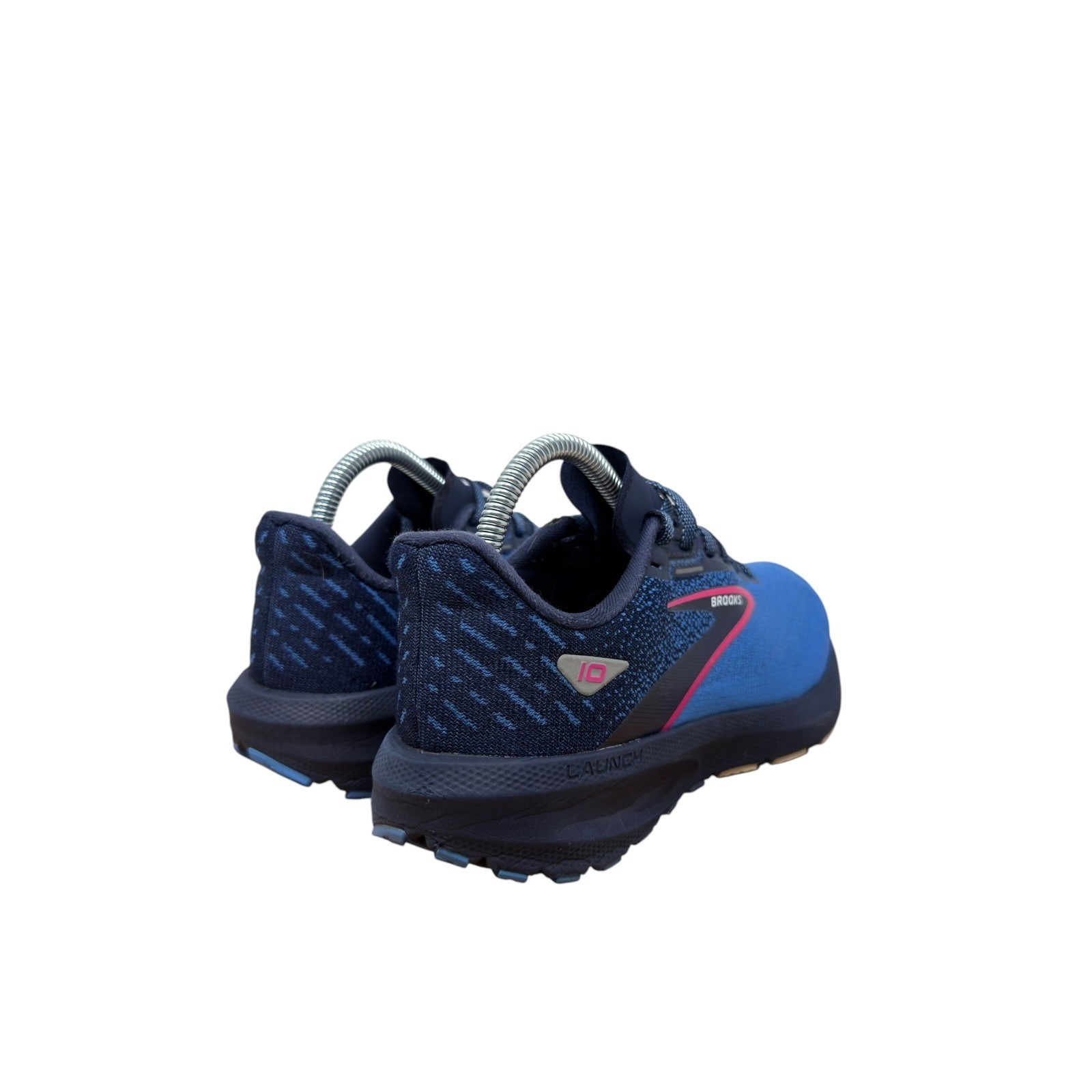 Brooks Launch 10 Running Shoes Womens 7.5 Blue Pink Navy 1203981B441 Athletic