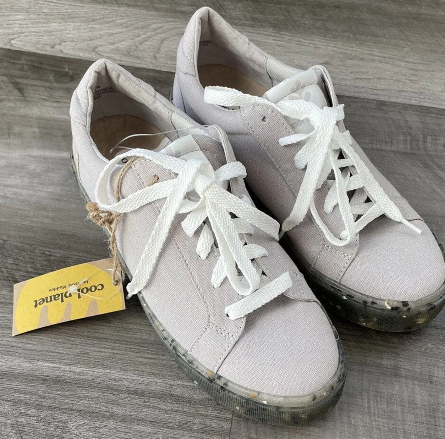 Steve Madden Cool Planet Gray Sneakers Shoes Size 7 NWT Sunnyy Recycled