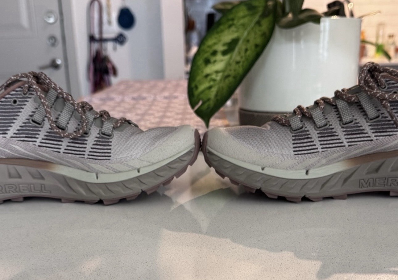 Merrell Trail Hiking Shoes Gray/Brown Vibram Sole with FloatPro Women’s size 8