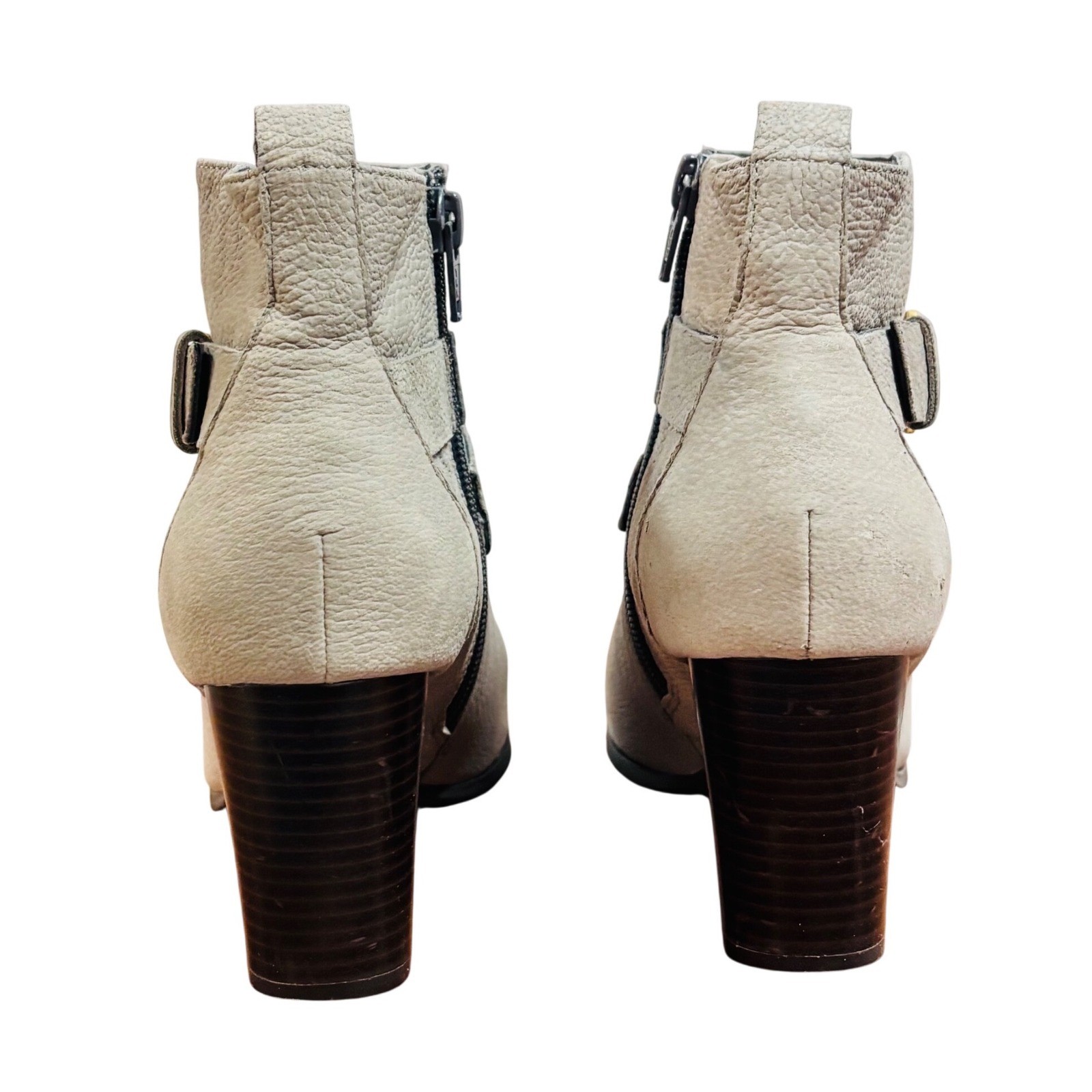 NWT Cole Haan Hinckley Bootie Ironstone Nubuck Grey Leather Block Heel 5.5