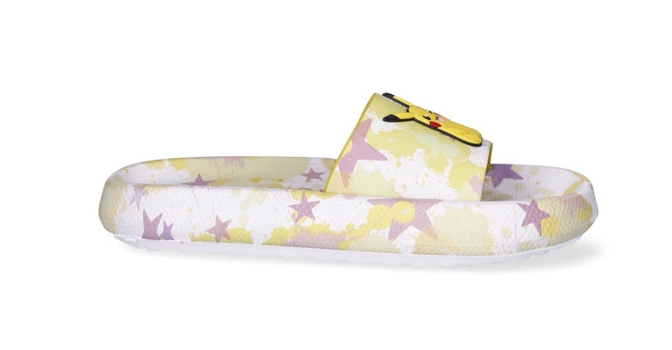 Pikachu Pokeman Slides Ground Up Yellow Women’s Shoe Size 6, 7, 8, 9, 10, 11