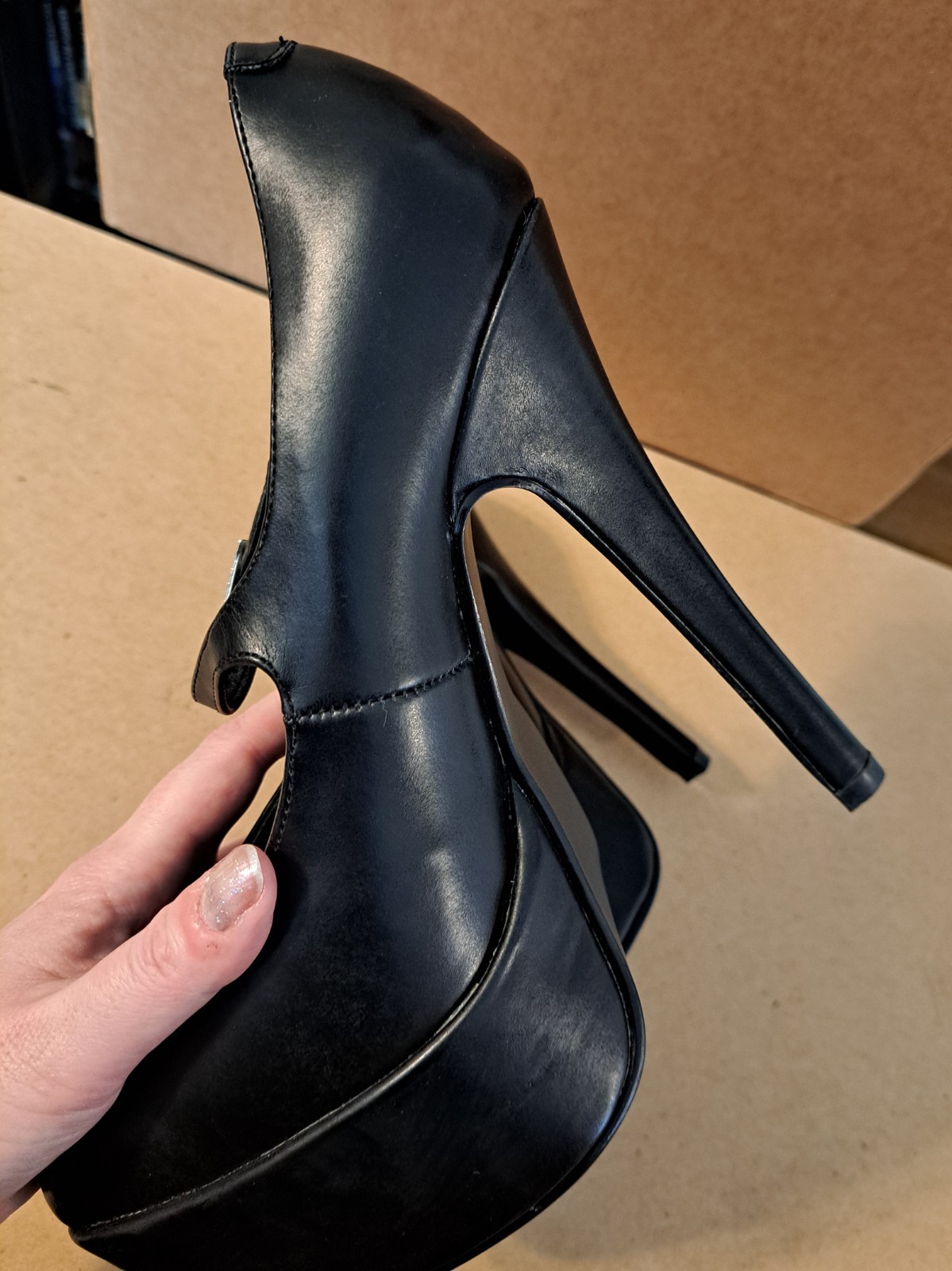 DEMONIA EXTREME -REVENGE 08- Size 9 Mary Jane Pump High Heels Platform Black PU