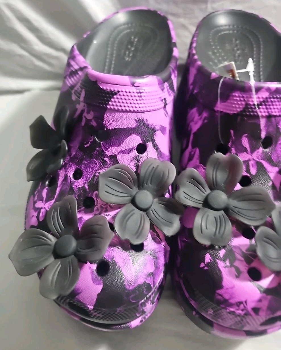 CROCS Siren Hyper Floral Clog ‘Black Multi’ Size M- 8 W-10