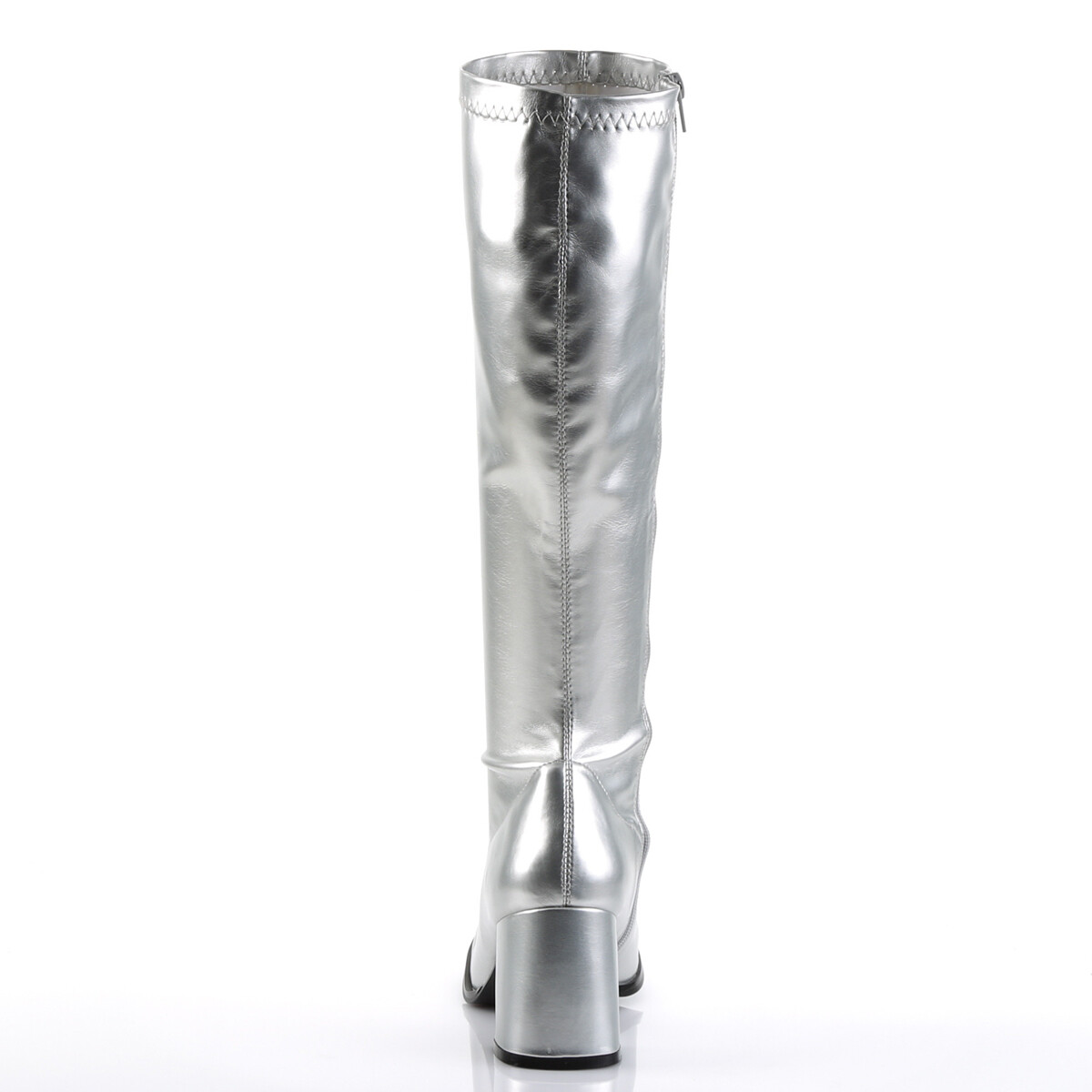 Sexy 3″ High Heel Gogo Dancer Silver Knee Boots Halloween Costume GOGO300/S/PU
