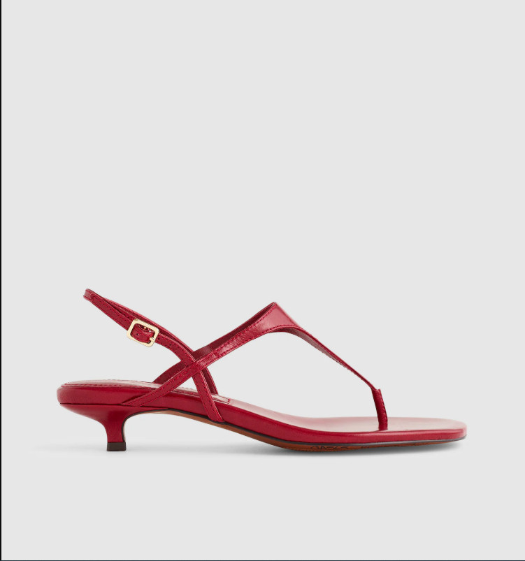 Madewell Chiara kitten heel slingback leather sandals women