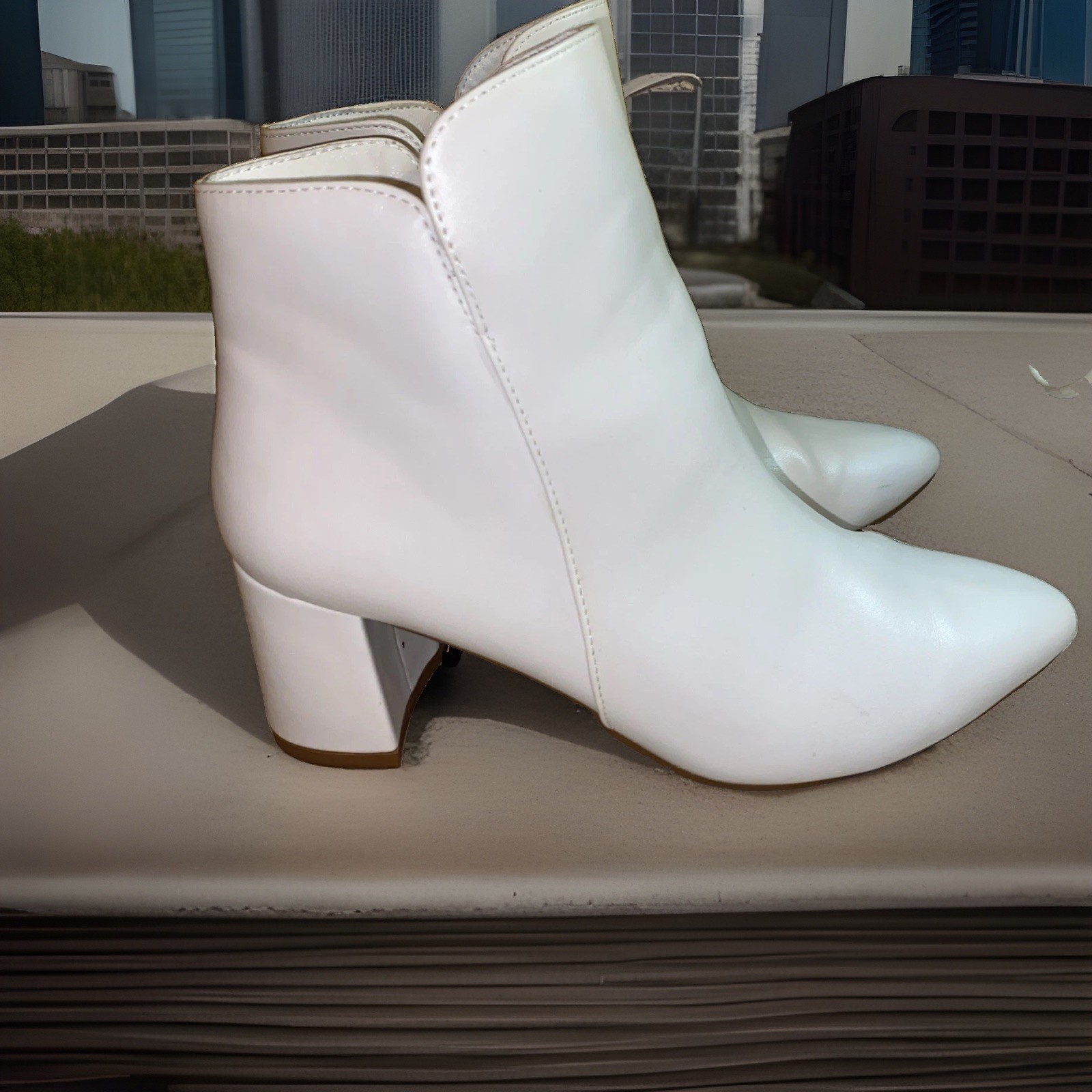 mysoft Women’s GoGo Boots Booties Block Heel Ankle Boots 7.5 Pointed Toe