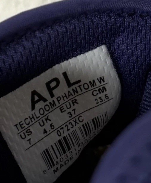 APL Techloom Phantom Knit White Blue Running Walking Shoes Women’s 7