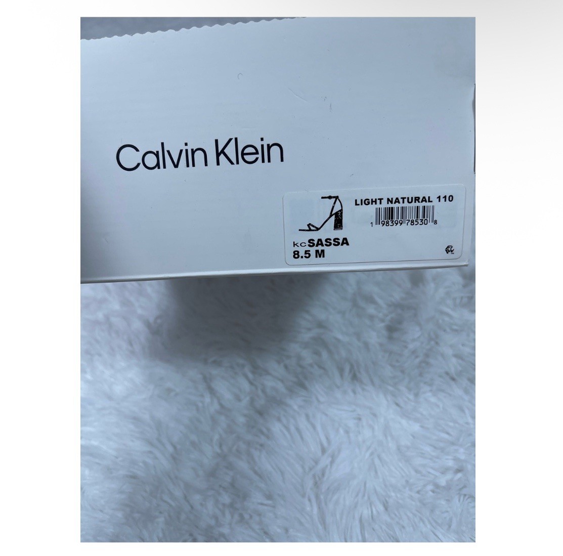 Calvin Klein Women’s Beige Strappy Square Toe Ankle Strap Heels 8.5M NWT