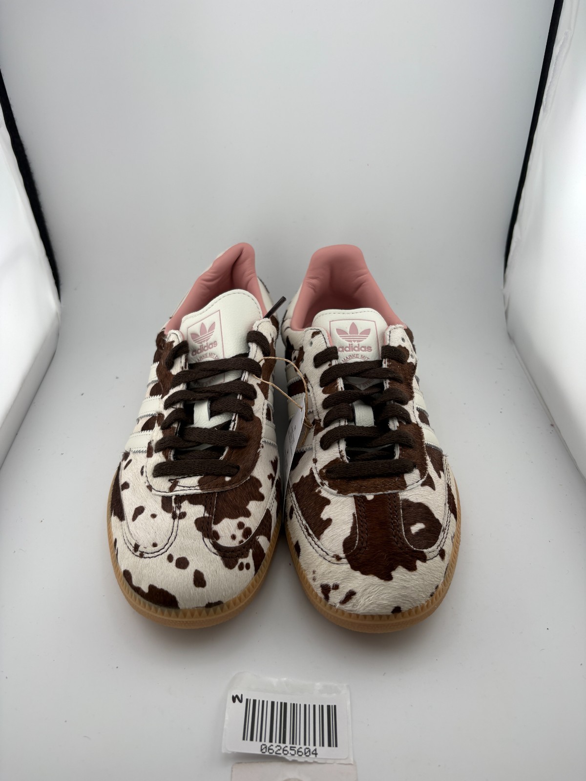 WORN adidas Samba OG Cow Print JR1256 Size 8.5W NO BOX