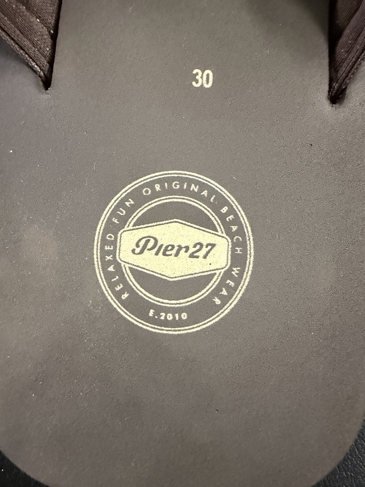 Pier 27 Men’s Flip Flops Color Brown Size US 11 Mexico Size 30