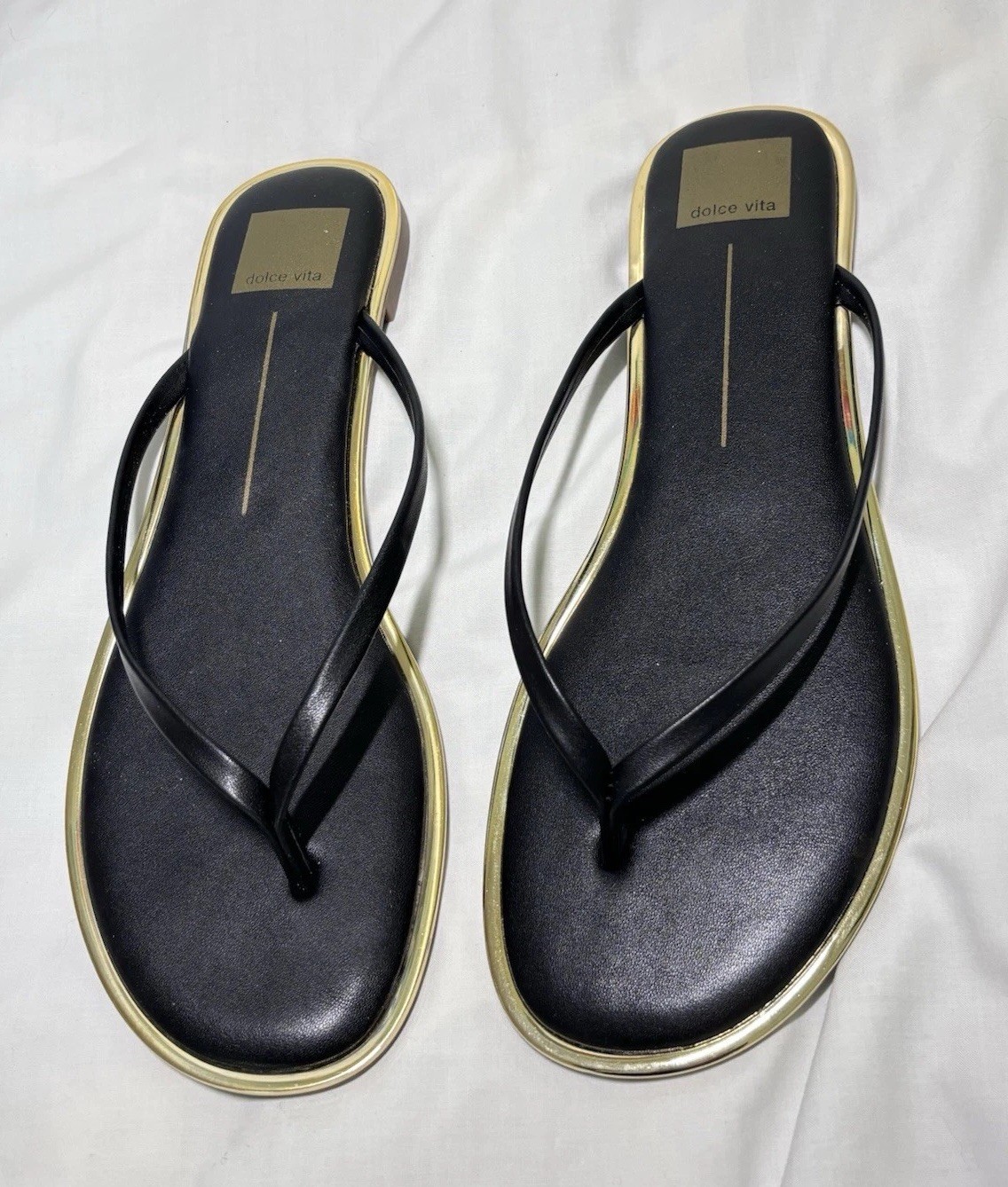 Dolce Vita «Froyo» Womens Classy Black Square Open Toe Slip-On Sandals Sz 10
