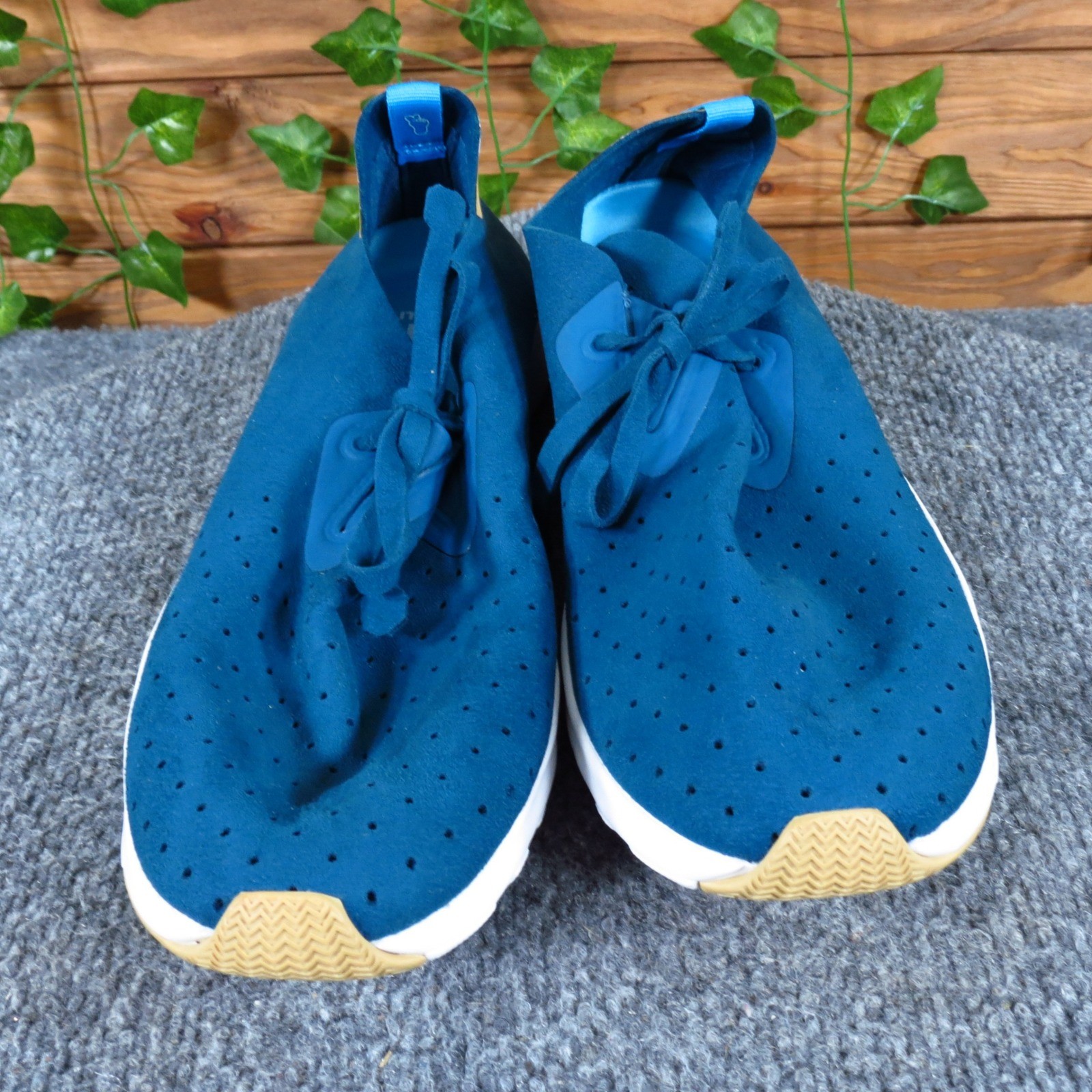 Native Apollo Moc Women Casual Shoe Size 11 Daily Wear Blue Fabric Sneaker