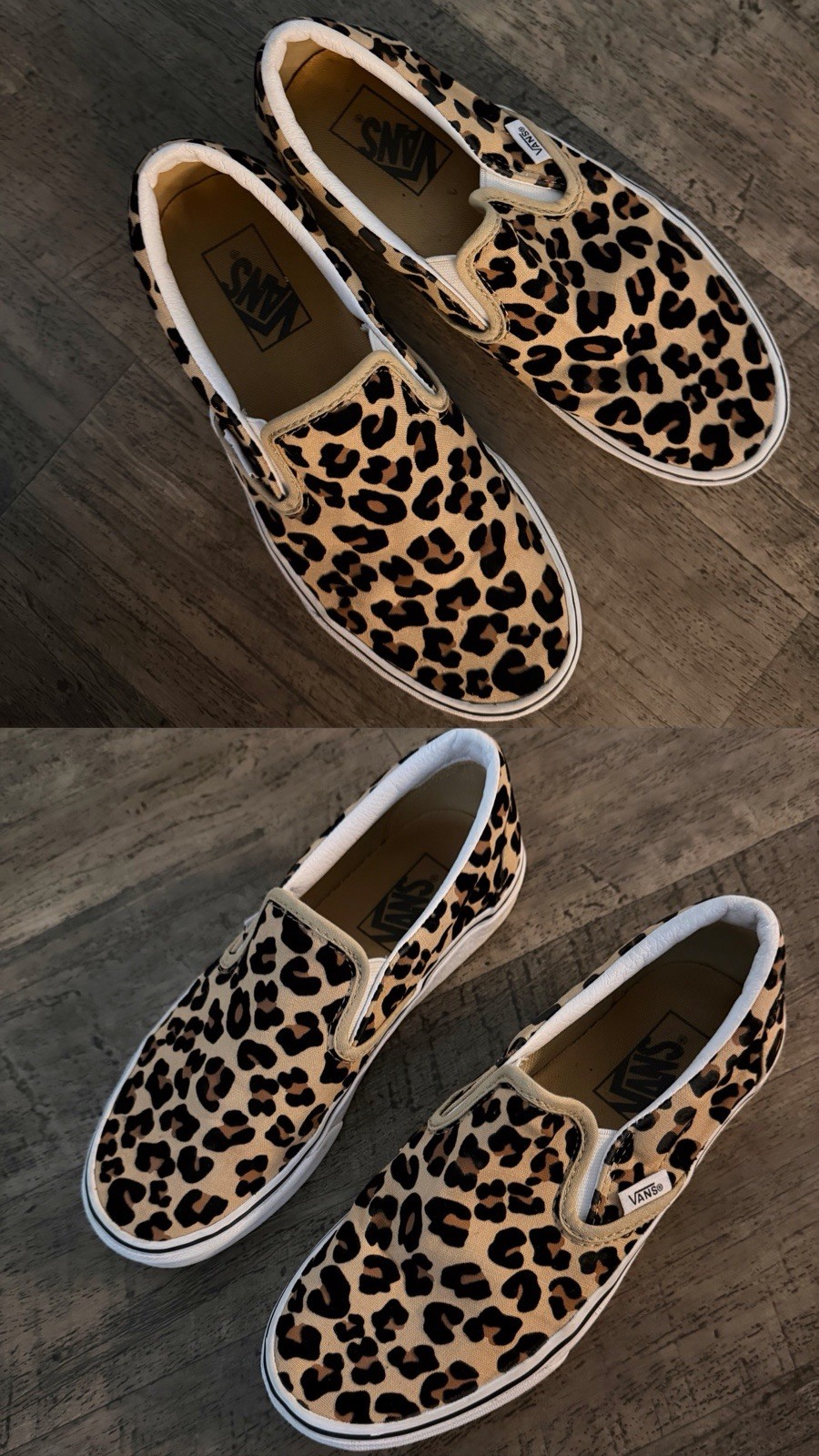 Leopard Print Slip-On Vans Women’s Size 7 Excellent Condition