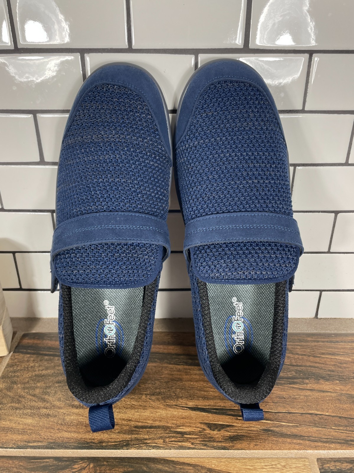 Orthofeet Quincy Shoes Womens Size 12 Blue Pain Relief Orthopedic Walking Loafer