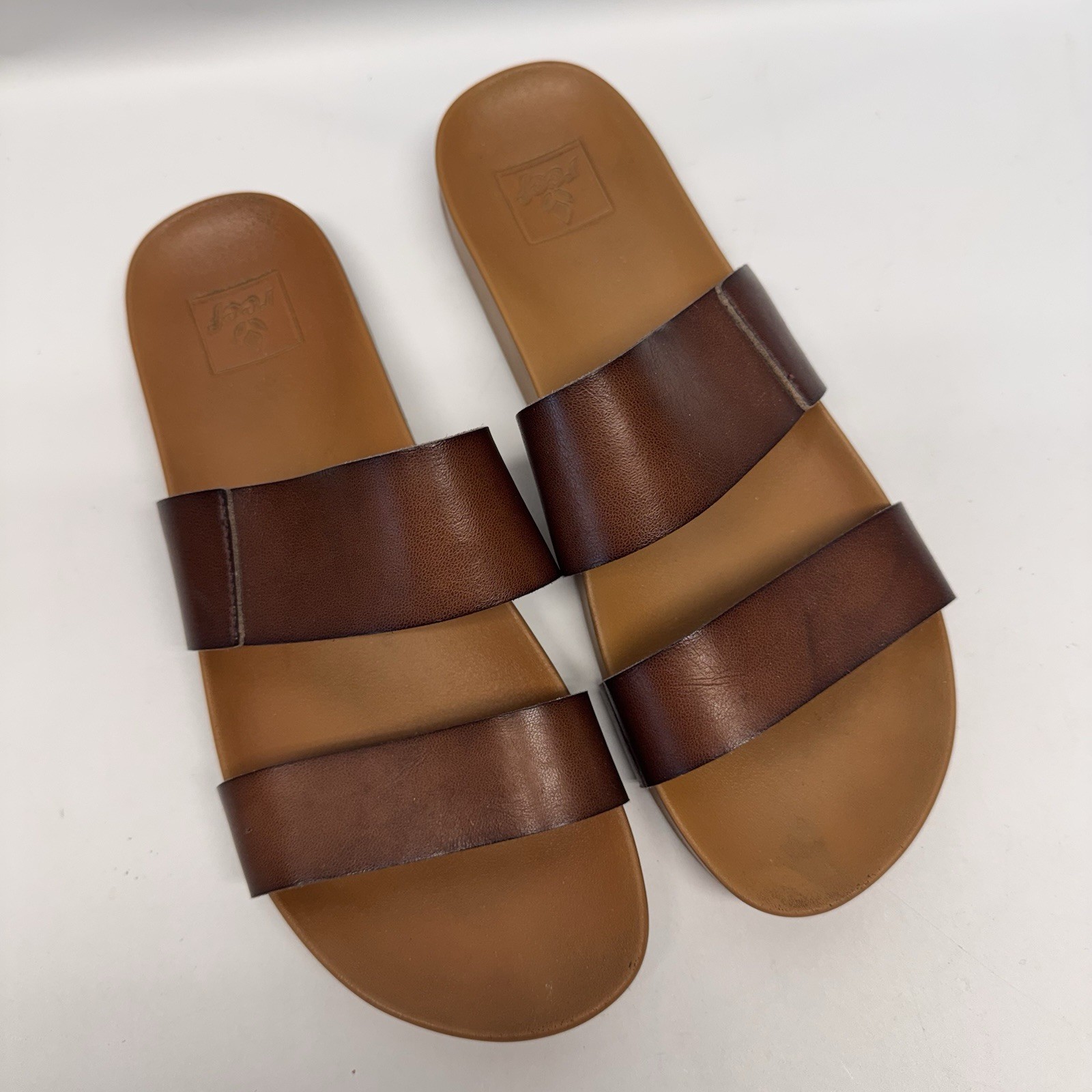 Reef Cushion Vista Brown Double Strap Slide Sandals Women’s Size 9 Summer