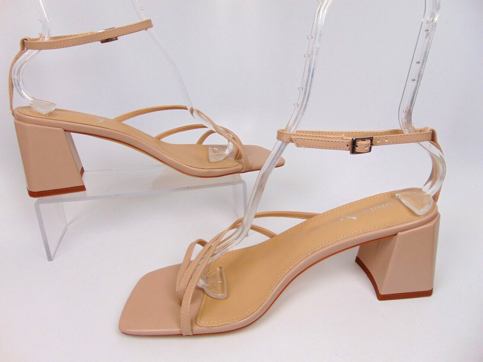 NEW! Viviany Low Block Heels Dress Women’s Sandals Size 10.0 M, Nude Leather