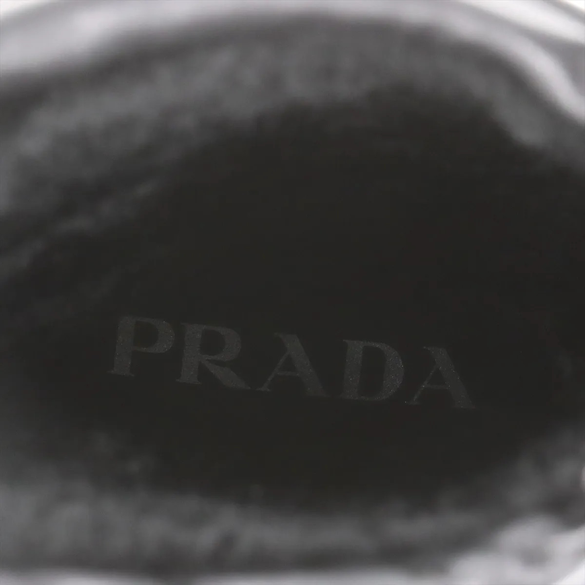 Prada Triangle logo Leather Long boots 36 Ladies’ Black Boa Comes with box