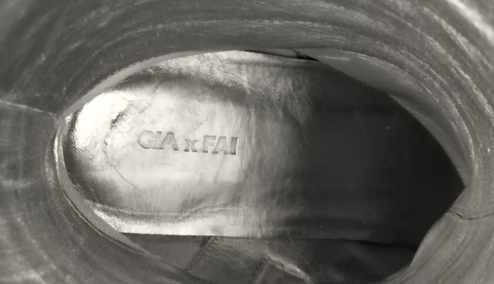 GIABORGHINI Parisi Silver High Heel Leather Boot