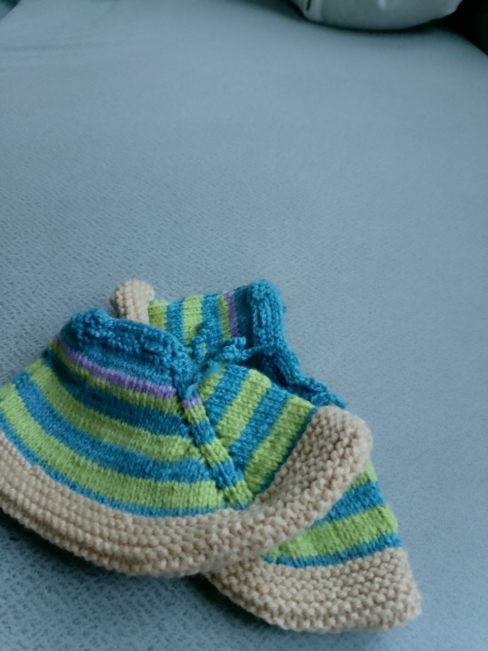 Handmade Colorful Striped Slippers – Cozy Wool House Shoes