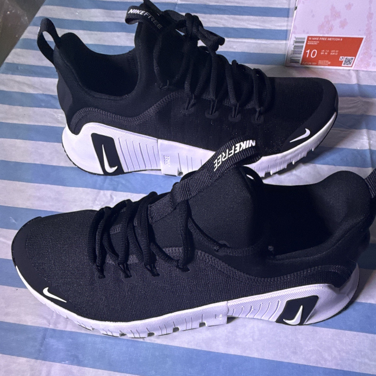 Nike Free Metcon 6 «Black White» FJ7126-001 Women’s Size 10 / Men’s 8.5