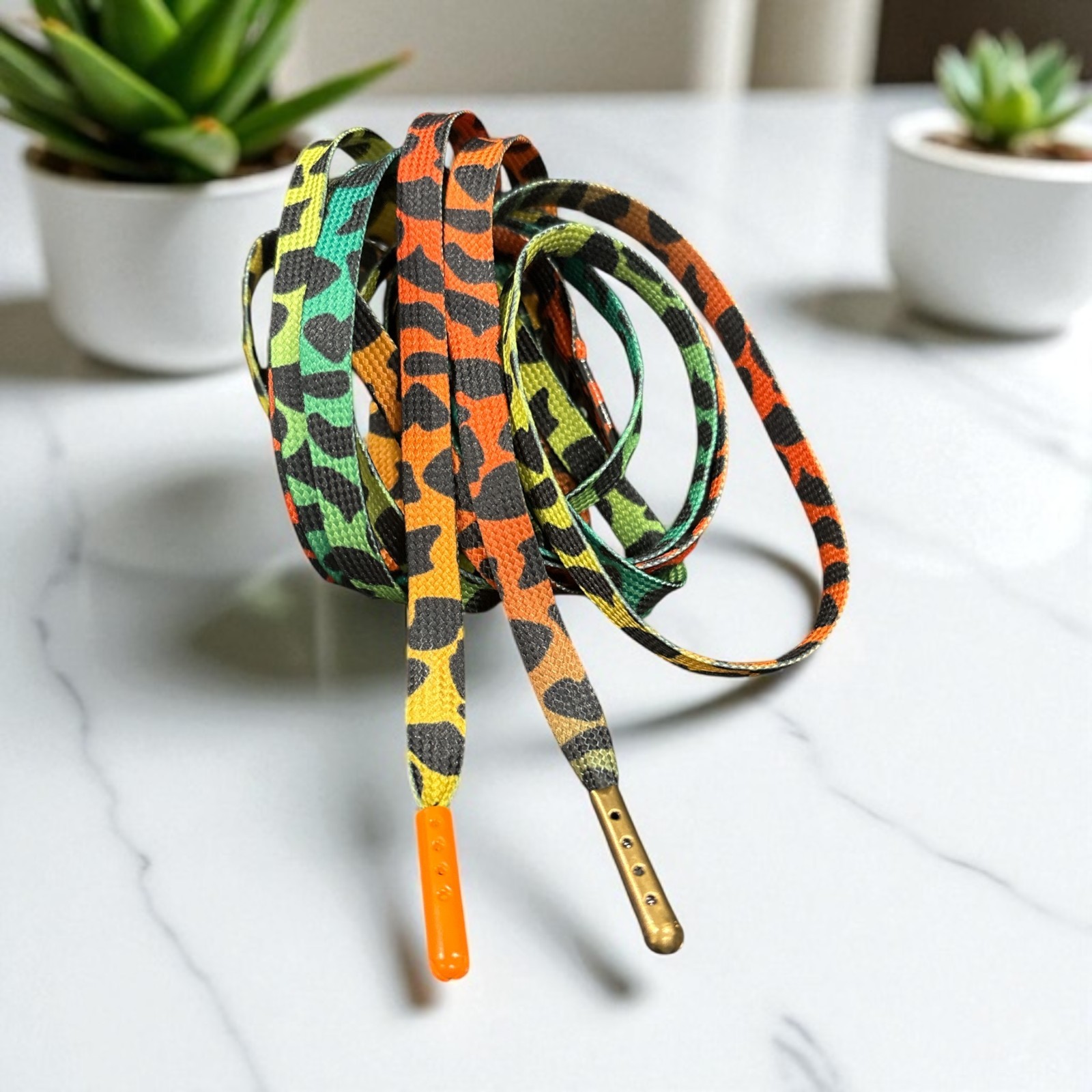 NEW Strings Camo Shoelaces 45 Long Great Color.