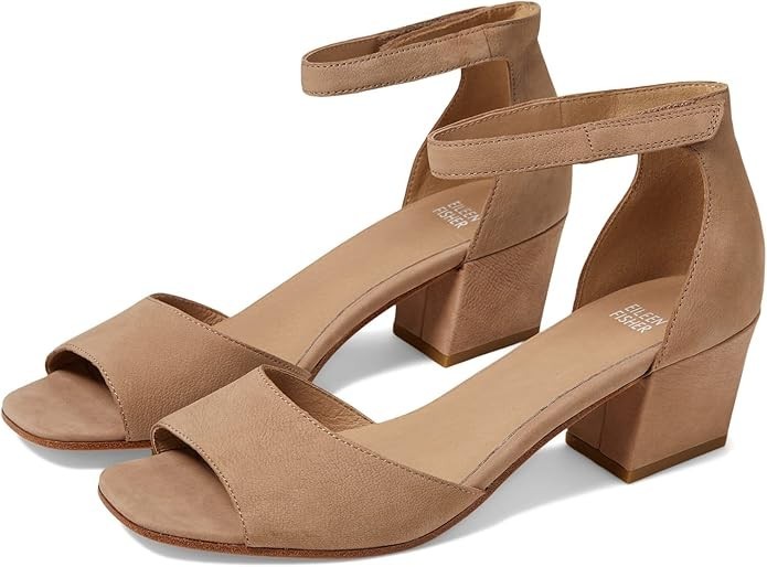 NEW EILEEN FISHER BEIGE SUEDE MARY JANE PUMPS SIZE 8.5M $195
