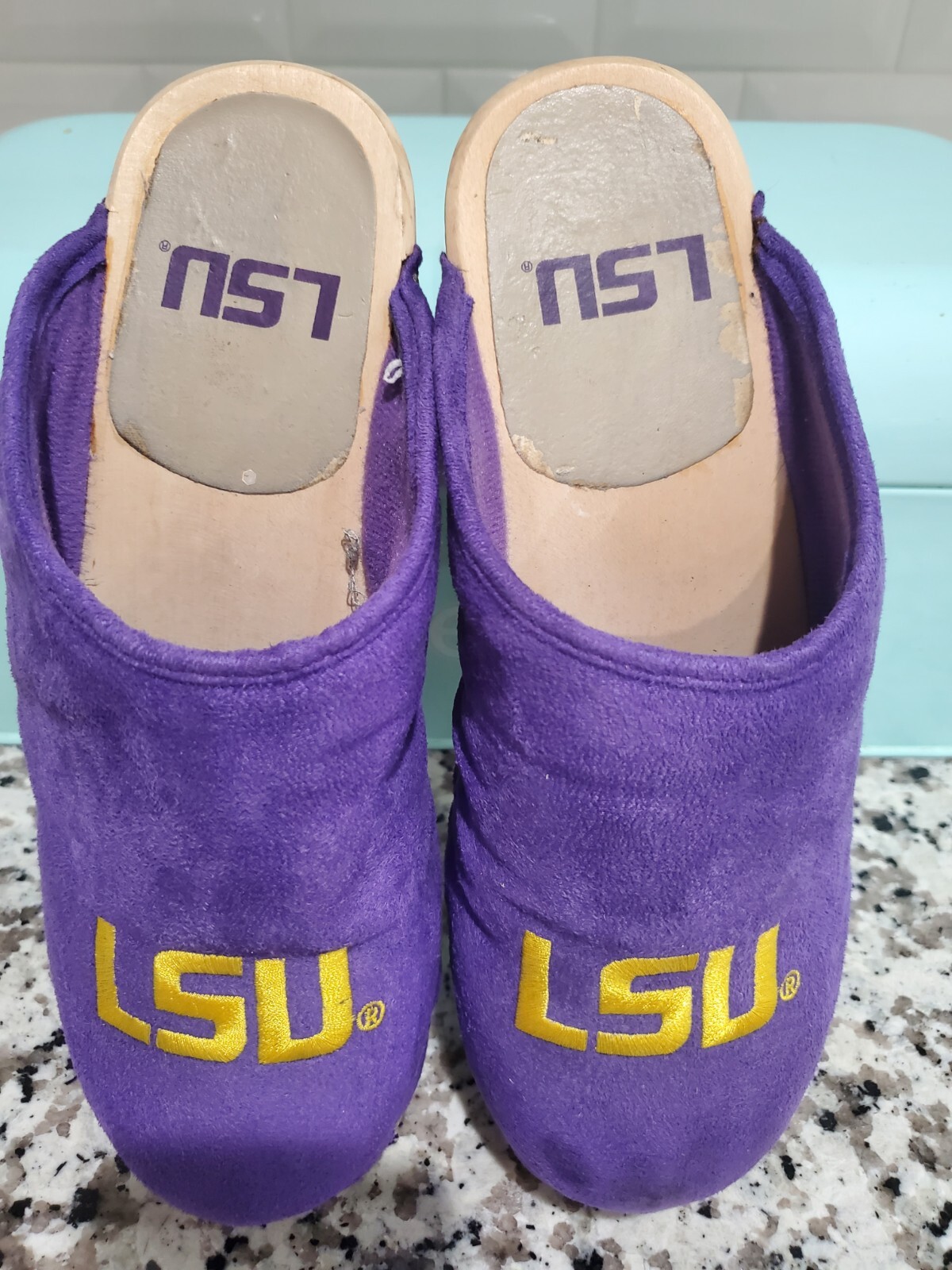 LSU College Edition Spirit Ready Slip On Clogs Size 9M