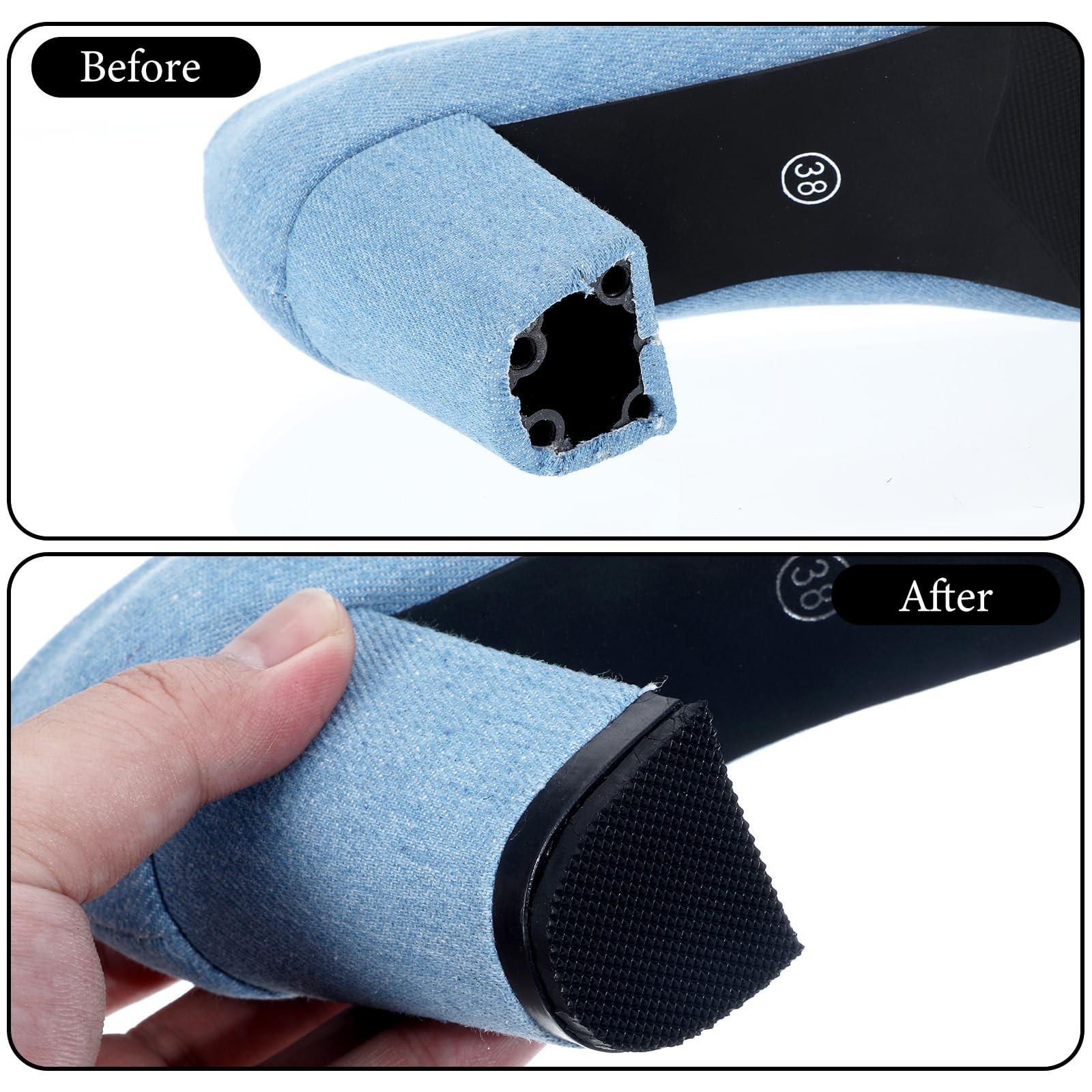 Shoe Repair Rubber Heels, Heels 9*9.9*0.4cm (3.5*3.9*0.16 Inch), Black
