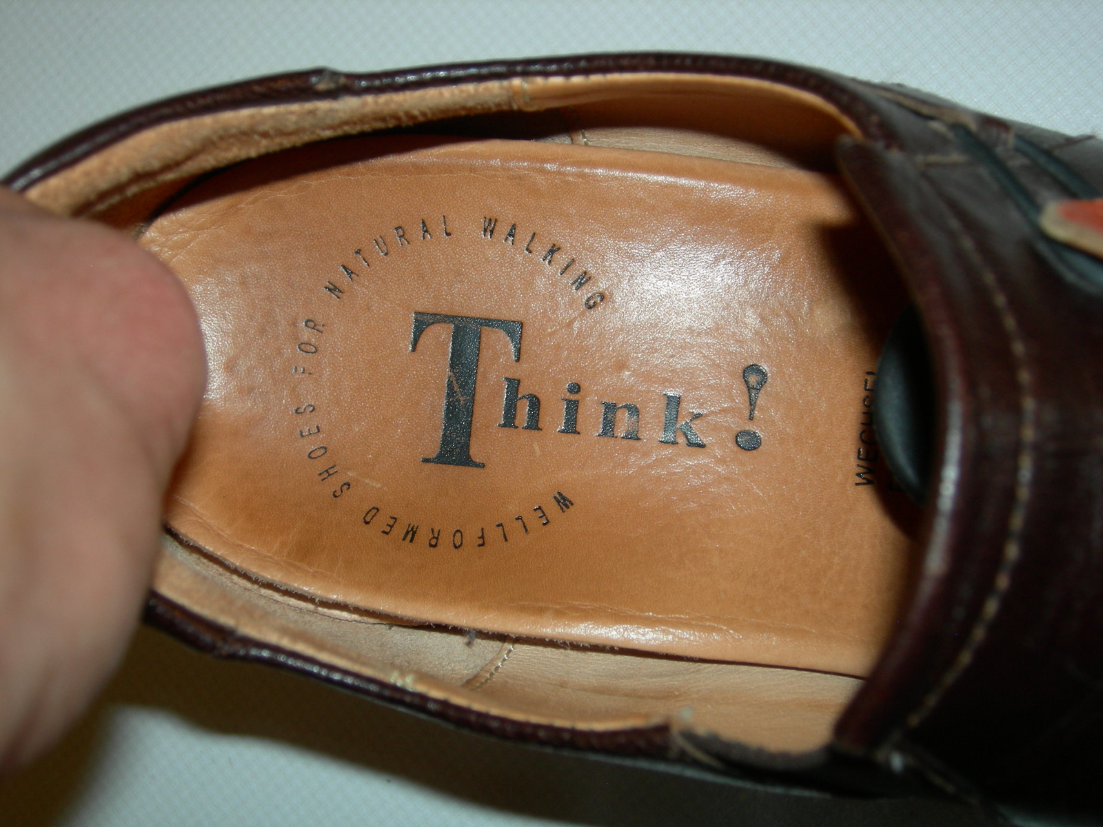 Think women’s elastic shoes leather brown Germany size 38.5 medium top