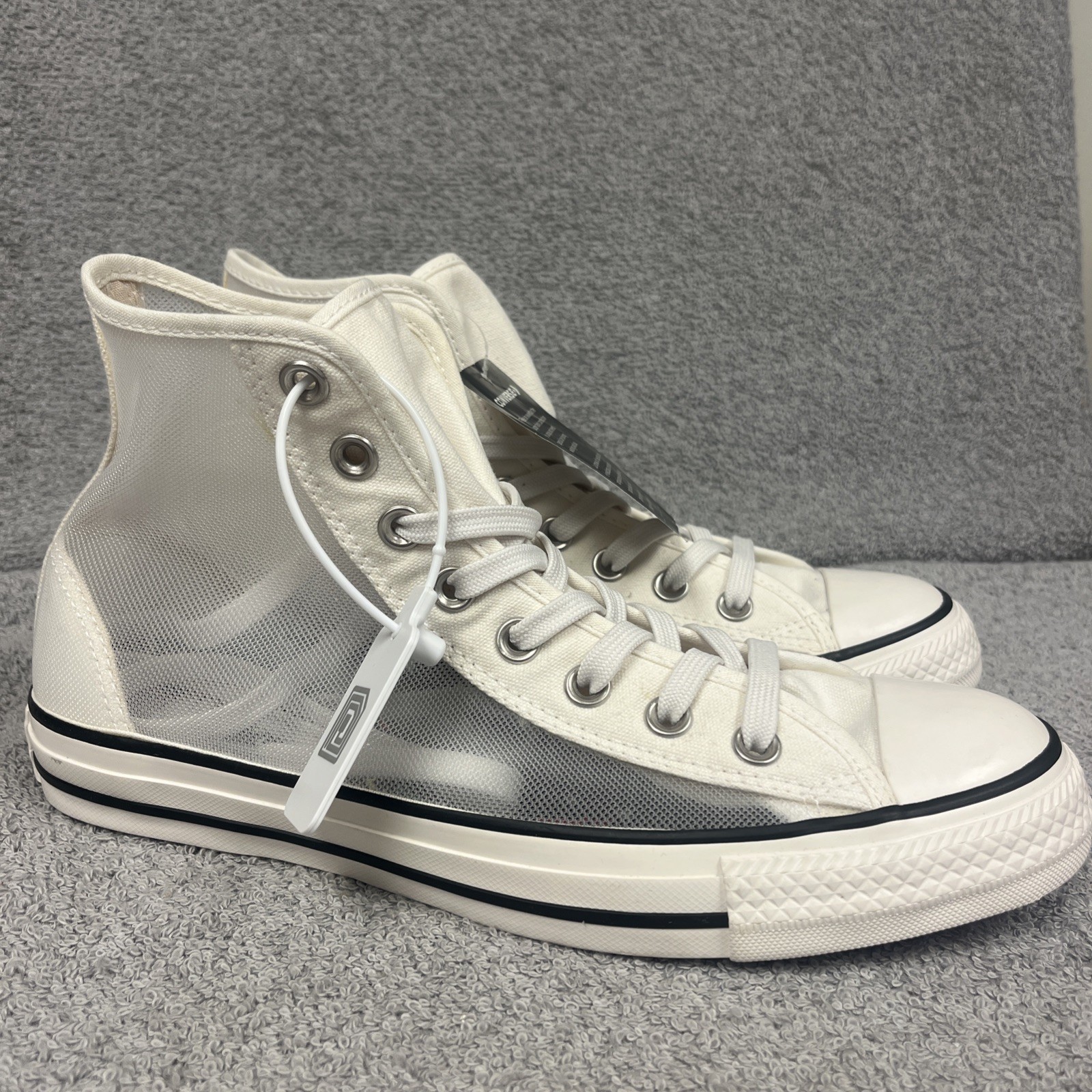 Converse Chuck Taylor All Star Ladies See Thru White High Sneakers Size 9