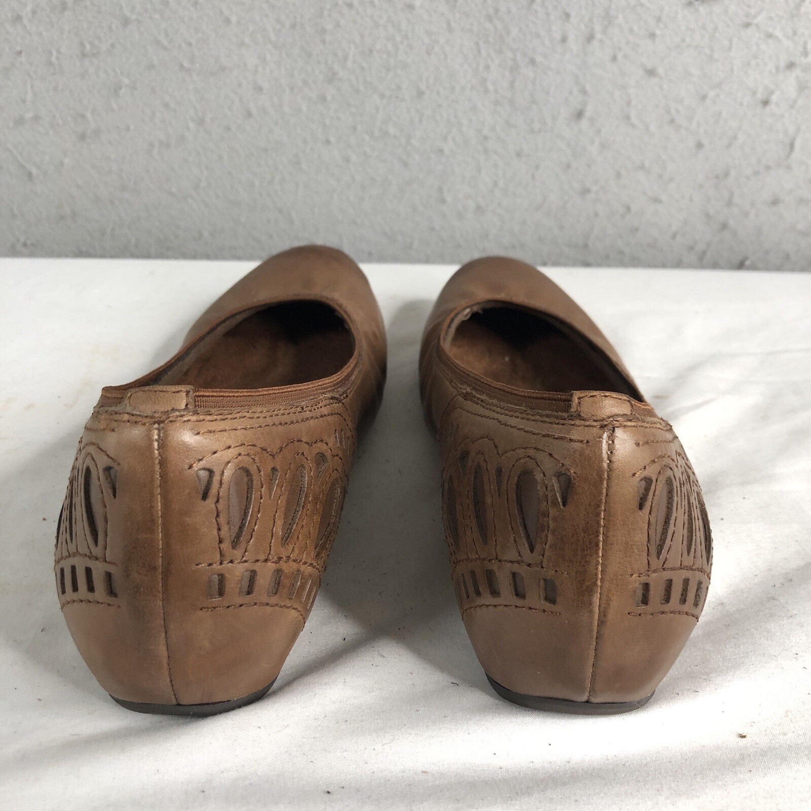 Rockport Flats Womens 7.5 Brown Cobb Hill Comfort Leather Cut Outs 100028