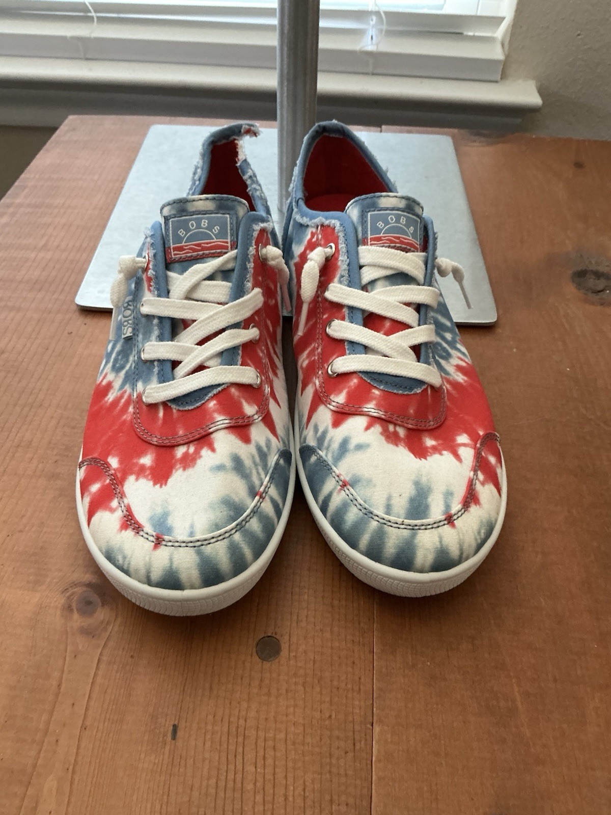 BOBs B Cute Skechers Patriotic Camp Color From Finish Line Memory Foam SZ 10
