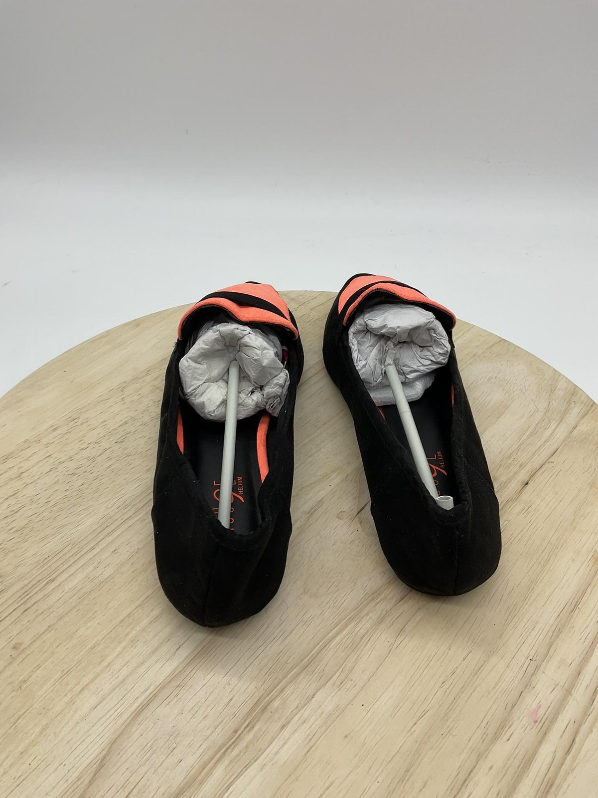 Rouge Helium Loafer Shoes Womens Size 7.5 Black Coral Colorblock Pointed Toe