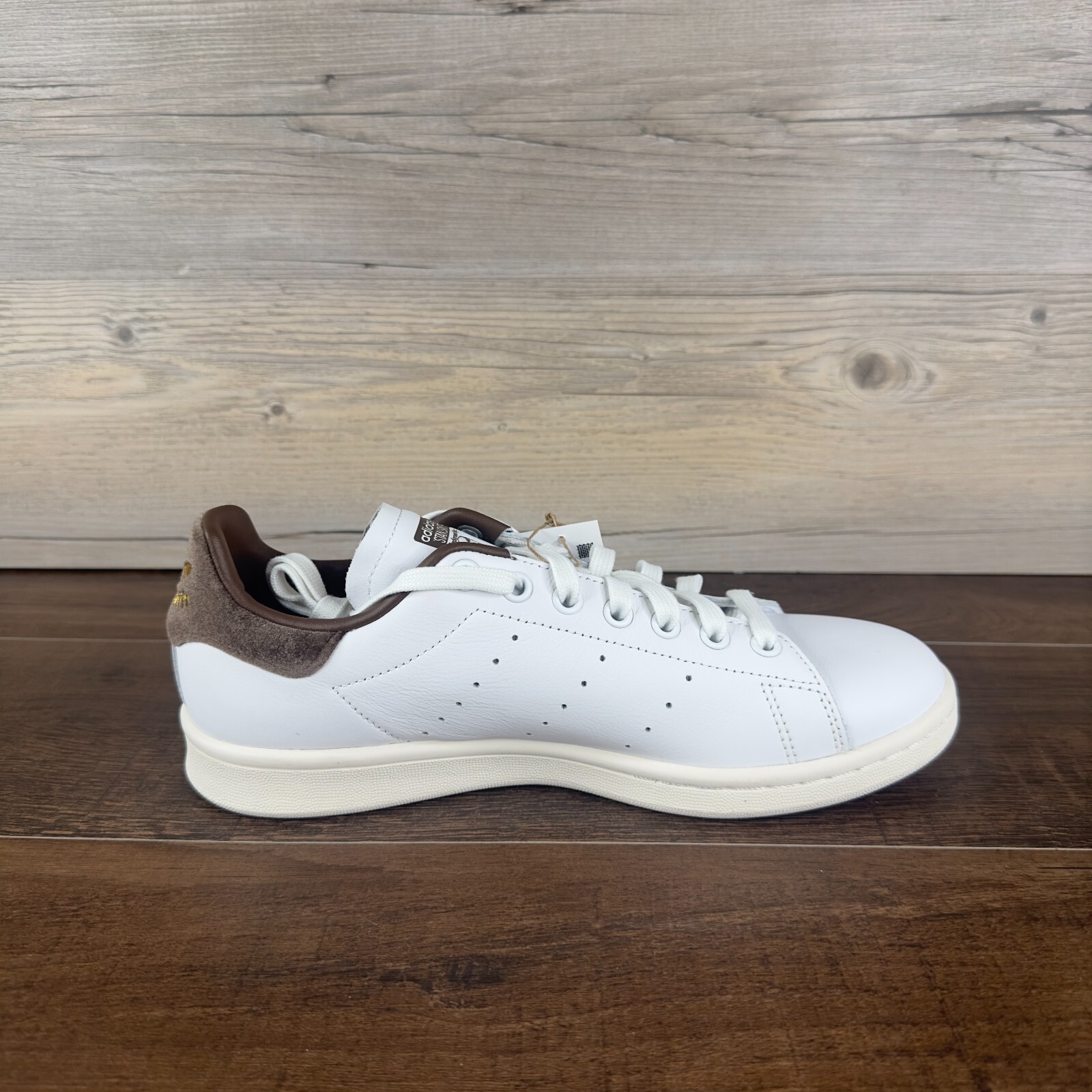 adidas Stan Smith Womens Size 8.5 Cloud White Gold Metallic Brown IF7003